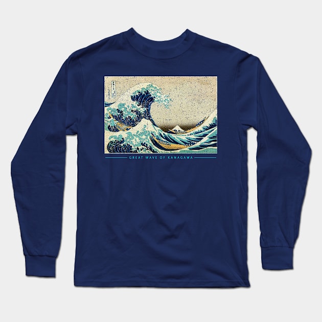 Cool Tees Surf and Art Great Waves Long Sleeve T-Shirt by COOLTEESCLUB